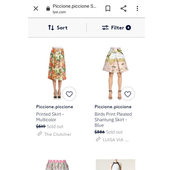 Piccione
Birds Print Pleated Skirt  Size 42 - Picture 10 of 10